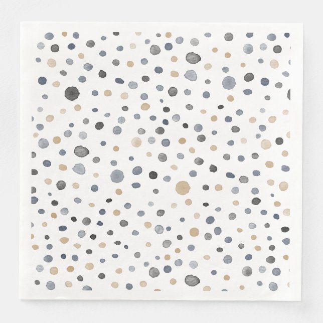 Lars Confetti Wasserfarbe Dots Papier Napkin Serviette (Vorderseite)