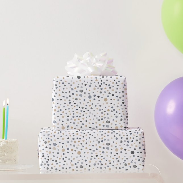 Lars Confetti Watercolor Dots Wrapping Paper Geschenkpapier (Partygeschenke)