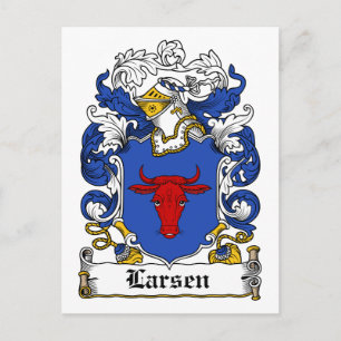 Larsen Familienwappen Postkarte