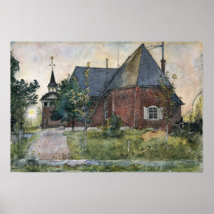 Larsson - Alte Sundborn Church (von einer Zuhause) Poster