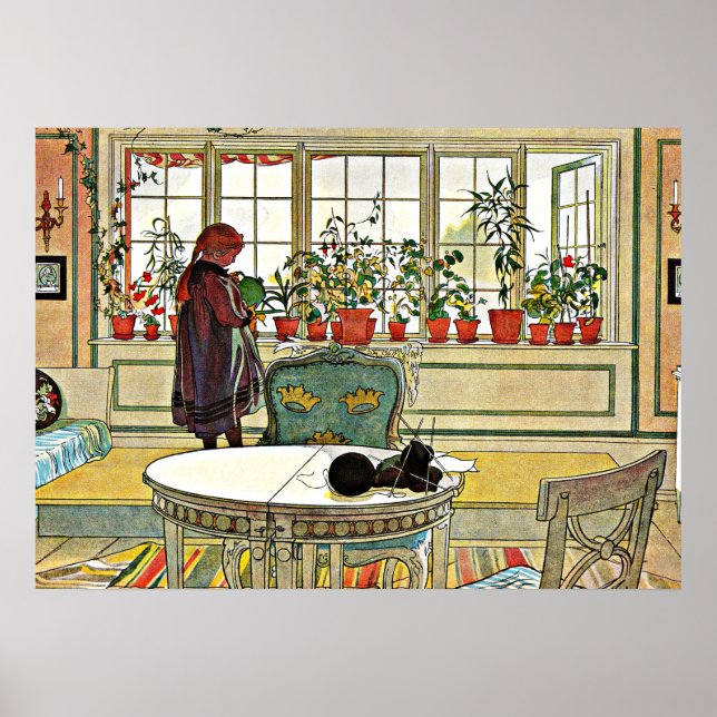 Larsson - Blume auf einem Windows Poster (Vorne)