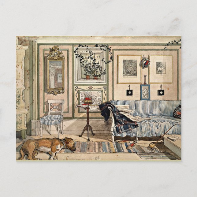 Larsson - Cosy Corner, 1894, Kunstwerk Postkarte (Vorderseite)