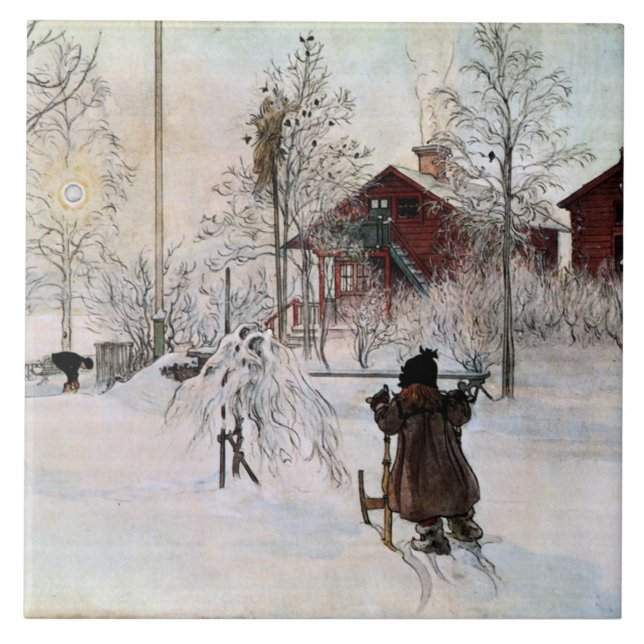 Larsson: Das Kunstwerk von Yard und Wash House Fliese (Vorderseite)