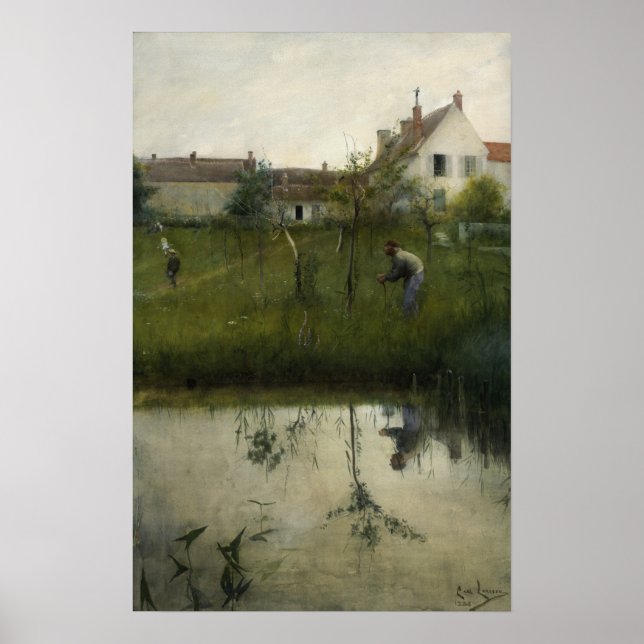 Larsson - Der alte Mann und der Kinderzimmer-Garte Poster (Vorne)