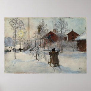 Larsson - Der Garten und das Waschhaus (von einer Poster