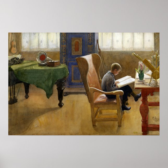 Larsson - Esbjorn an der Study Corner Poster (Vorne)