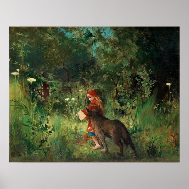 Larsson - Little Red Riding Hood 1881 Poster (Vorne)