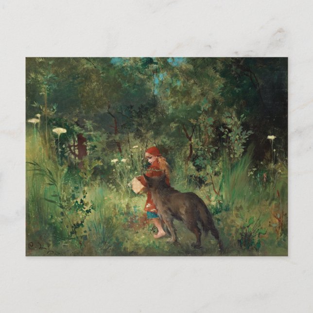 Larsson - Little Red Riding Hood Postkarte (Vorderseite)