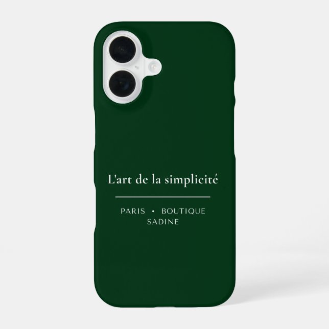 L'art de la Simplicité Deep Forest Gre iPhone-Hüll iPhone 16 Hülle (Rückseite)