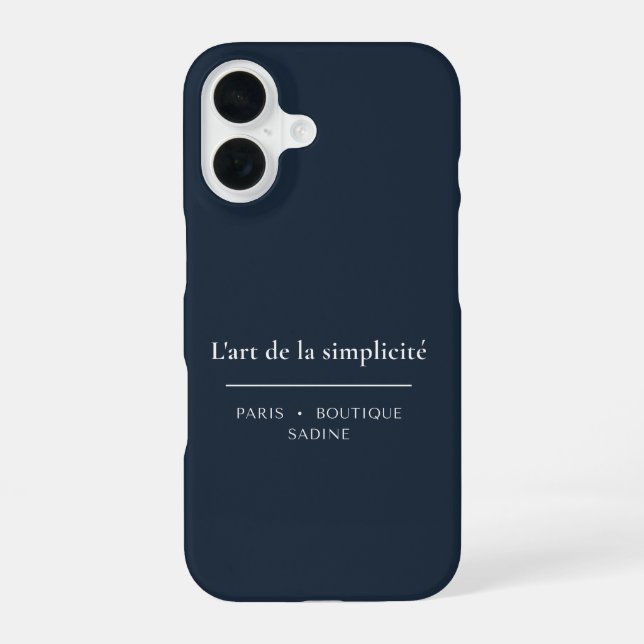 L'art de la Simplicité Navy iPhone-Hülle iPhone 16 Hülle (Rückseite)