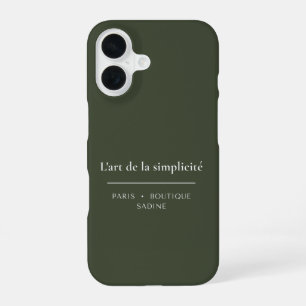 L'art de la Simplicité Olive Green iPhone-Hülle iPhone 16 Hülle
