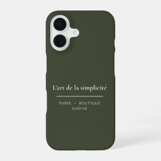 L'art de la Simplicité Olive Green iPhone-Hülle iPhone 16 Hülle