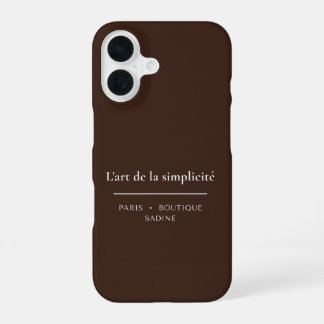 L'art de la Simplicité Rich Espresso iPhone-Hülle iPhone 16 Hülle