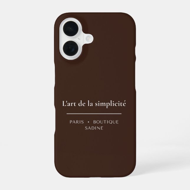 L'art de la Simplicité Rich Espresso iPhone-Hülle iPhone 16 Hülle (Rückseite)