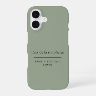 L'art de la Simplicité Sage Green Hülle für iPhone iPhone 16 Hülle