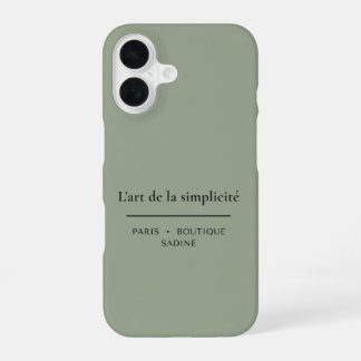 L'art de la Simplicité Sage Green Hülle für iPhone iPhone 16 Hülle
