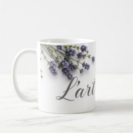 L'Art de Vivre Minimalistische französische Typogr Kaffeetasse