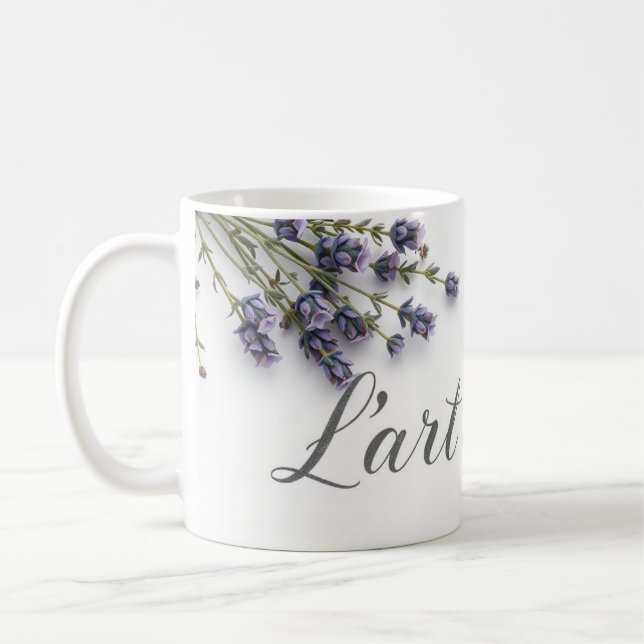 L'Art de Vivre Minimalistische französische Typogr Kaffeetasse (Links)