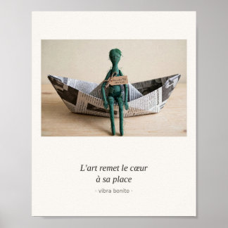 L'art remet le cœur à sa place — Serie Papier Poster