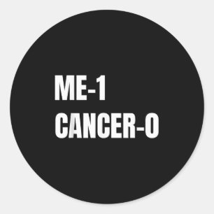 las 1 Krebs 0 I Beat Cancer Brave Survivor Runder Aufkleber