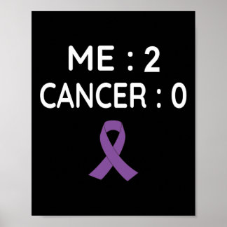 las 2 Krebs 0 Bauchspeicheldrüsenkrebs Bewusstsein Poster