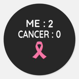 las 2 Krebs 0 Brustkrebs Bewusstsein rosa Schleimh Runder Aufkleber