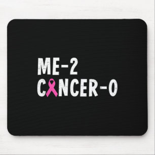 las 2 Krebs 0 rosa Ribbon Brustkrebs Bewusstsein Mousepad
