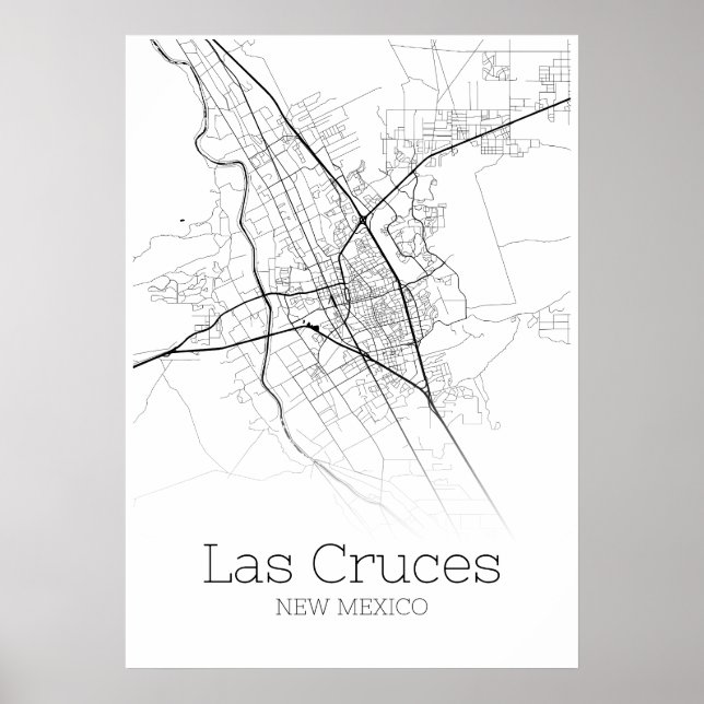 Las Cruces Map - New Mexico - City Map Poster (Vorne)
