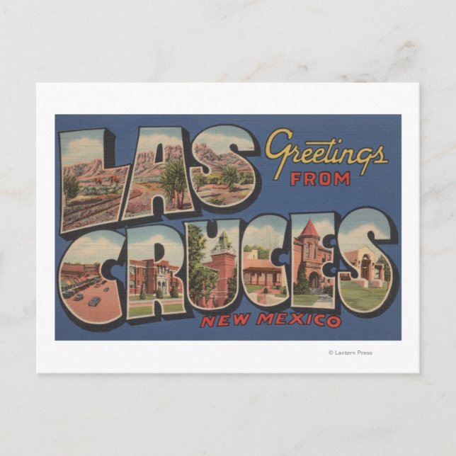Las Cruces, New Mexico - Großbuchstaben Postkarte (Vorderseite)