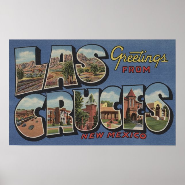 Las Cruces, New Mexico - Großbuchstaben Szenen 2 Poster (Vorne)