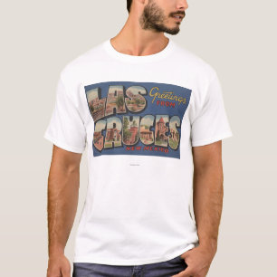 Las Cruces, New Mexiko - große Buchstabe-Szenen T-Shirt