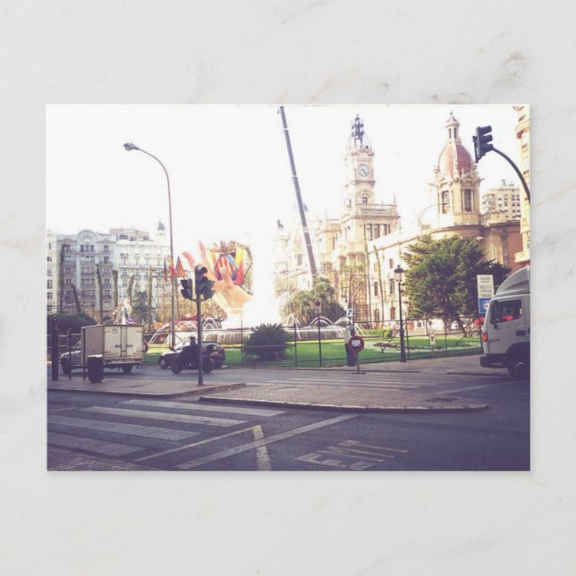 Las Fallas De Valencia Spanien Postkarte (Vorderseite)