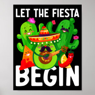 Las Fiestas können beginnen lustig cinco de mayo m Poster
