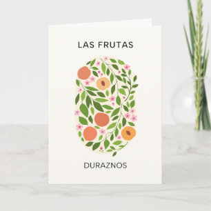 Las Frutas: Duraznos - Pfirsichmarkt Karte