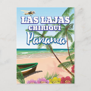 Las Lajas, Chiriquí Panama Beach Reiseplakat Postkarte