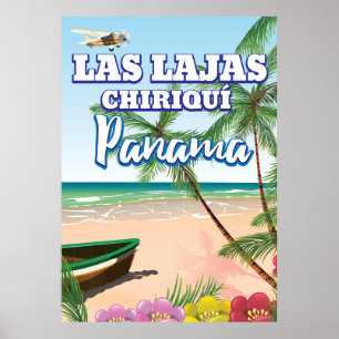 Las Lajas, Chiriquí Panama Strand Reiseplakat Poster