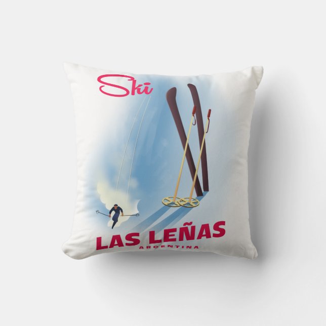 Las leñas Argentina ski Kissen (Vorderseite)