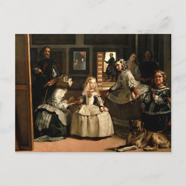 Las Meninas, 1656 by Diego Velazquez Postkarte (Vorderseite)