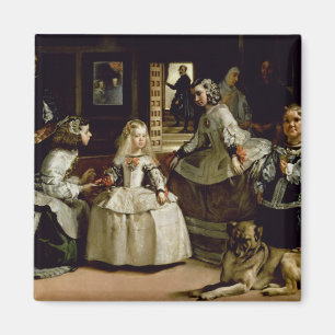 Las Meninas Detail der unteren Hälfte mit Darstell Magnet