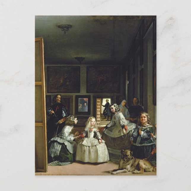 Las Meninas, Familie Philip IV, c.1656 2 Postkarte (Vorderseite)