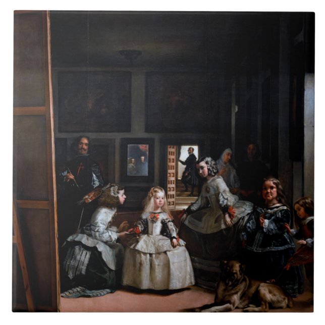 Las Meninas, The Trauzeuginnen, Diego Velazquez Fliese (Vorderseite)