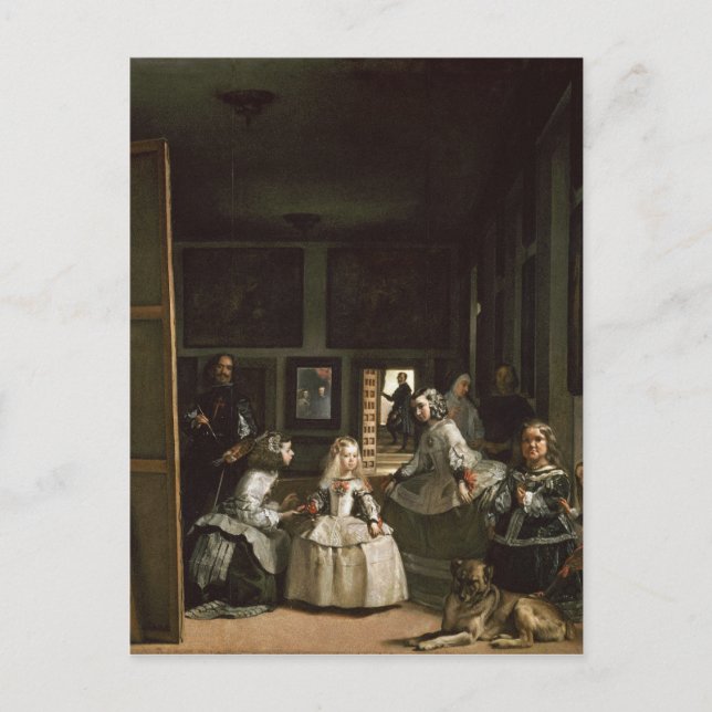 Las Meninas von Diego Velazquez Postkarte (Vorderseite)