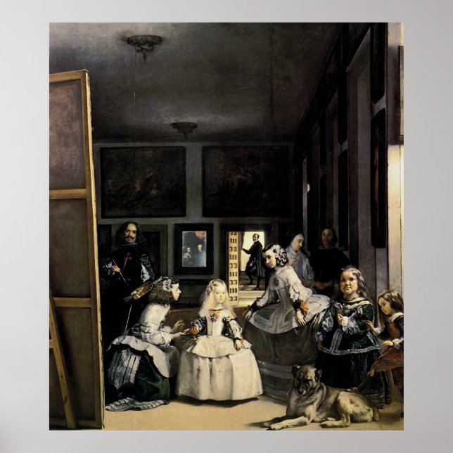 Las Meninas von Velasquez Poster (Vorne)