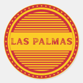 Las Palmas City Pride Emblem – Spanische Identität Runder Aufkleber