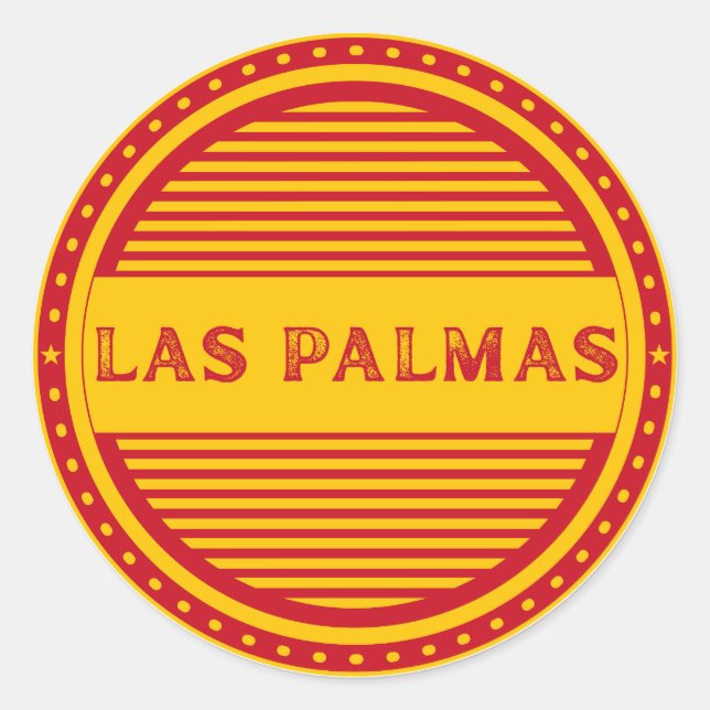 Las Palmas City Pride Emblem – Spanish Identity Runder Aufkleber (Vorderseite)