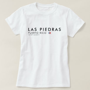 Las Piedras Puerto Rico T-Shirt   Coordinates Tee