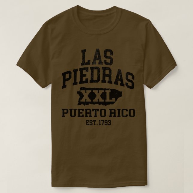Las Piedras Puerto Rico XXL Athletic Design T-Shirt (Design vorne)