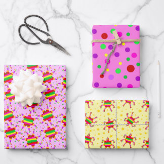 Las Posadas Piñata Festive Mexican Christmas Geschenkpapier Set