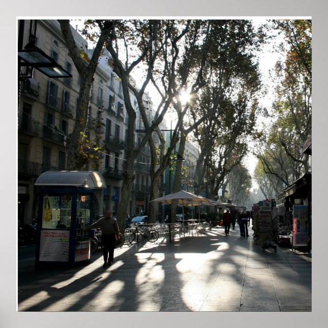 Las Ramblas, Barcelona Poster (Vorne)