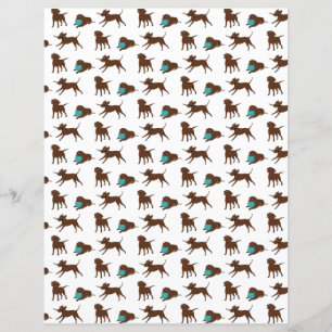 las Schokolade Labrador Cartoon Strip-Papier
